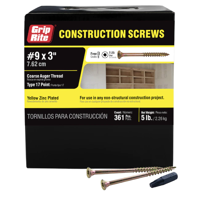 #9X3" Constr Screw T25 5Lb - Nederland